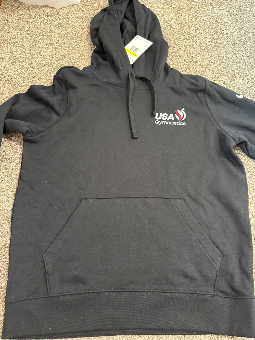 Black Nike Hoodie - Women’s Pullover Sweatshirt USA Gymnastics